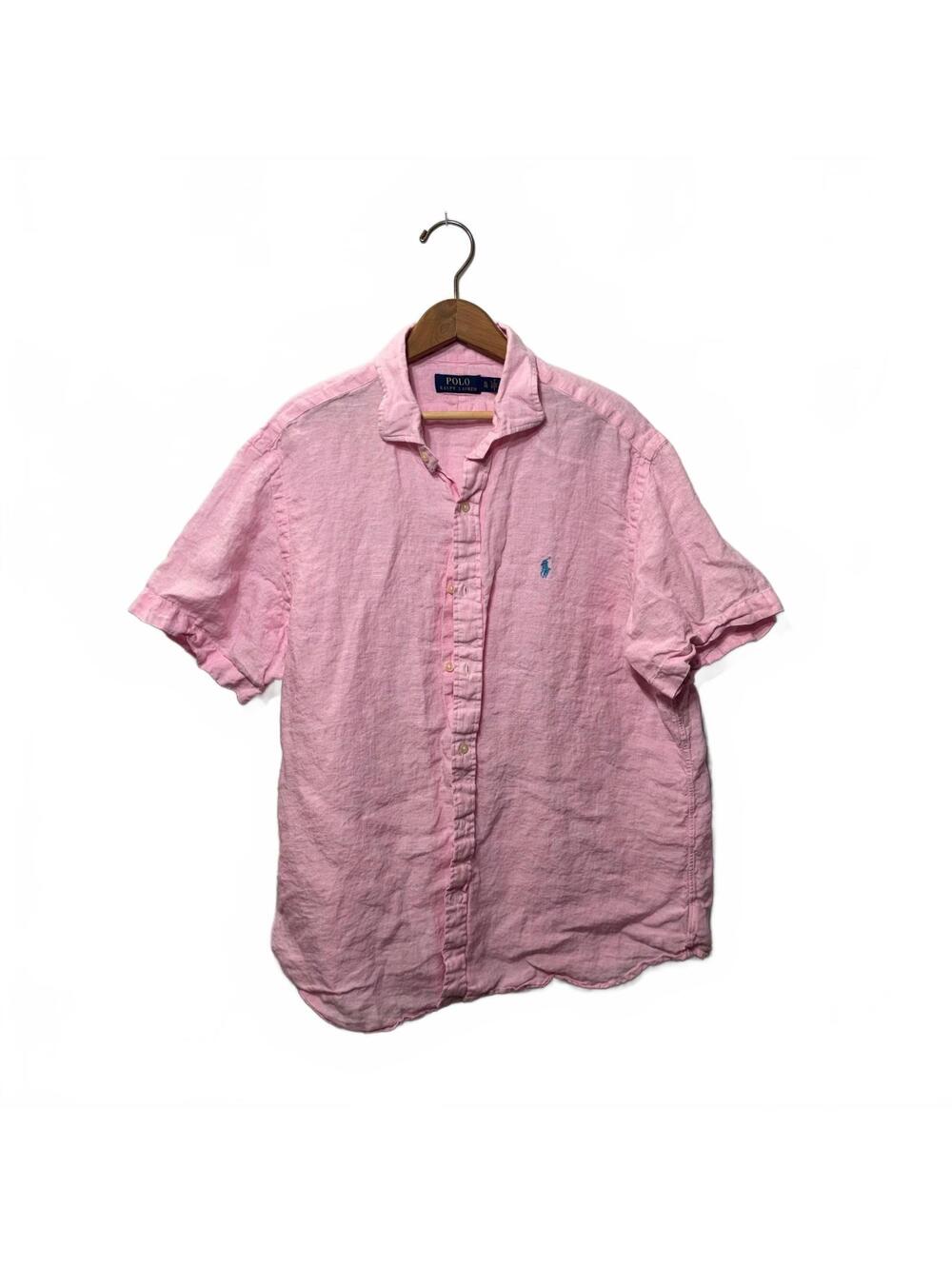 Polo Ralph Lauren Pink Linen Long Sleeve Button Shirt XL